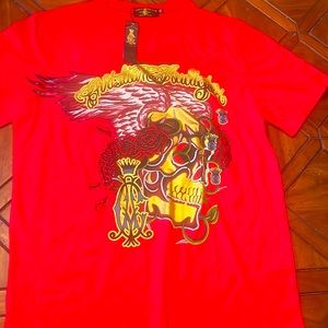 New with tags Christian Audigier t shirt XXL fits like a Large.